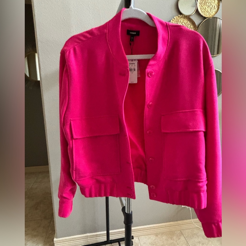 Express Pink Bomber Jacket Bold Style